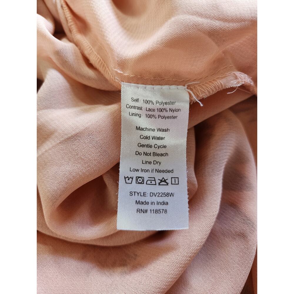 Haute Nites Floral Maxi Dress Pink Lace Sweetheart Neckline DV2258W 7 - Picture 5 of 7